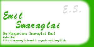 emil smaraglai business card